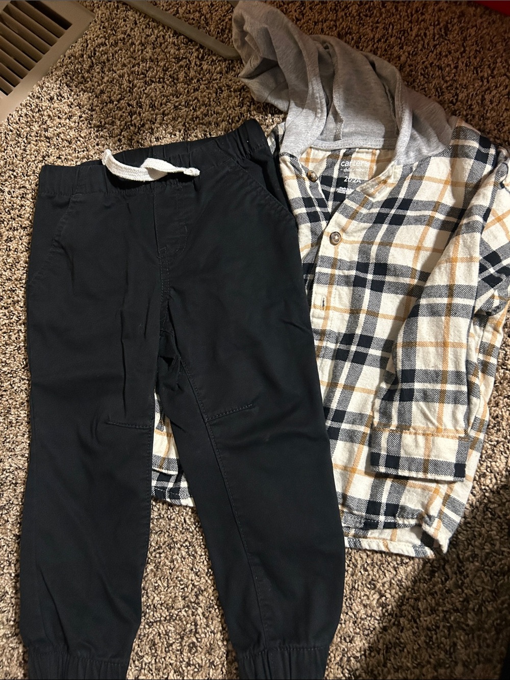 Carter's top with cat and jack joggers for toddle - Comfortable Everyday Bottoms